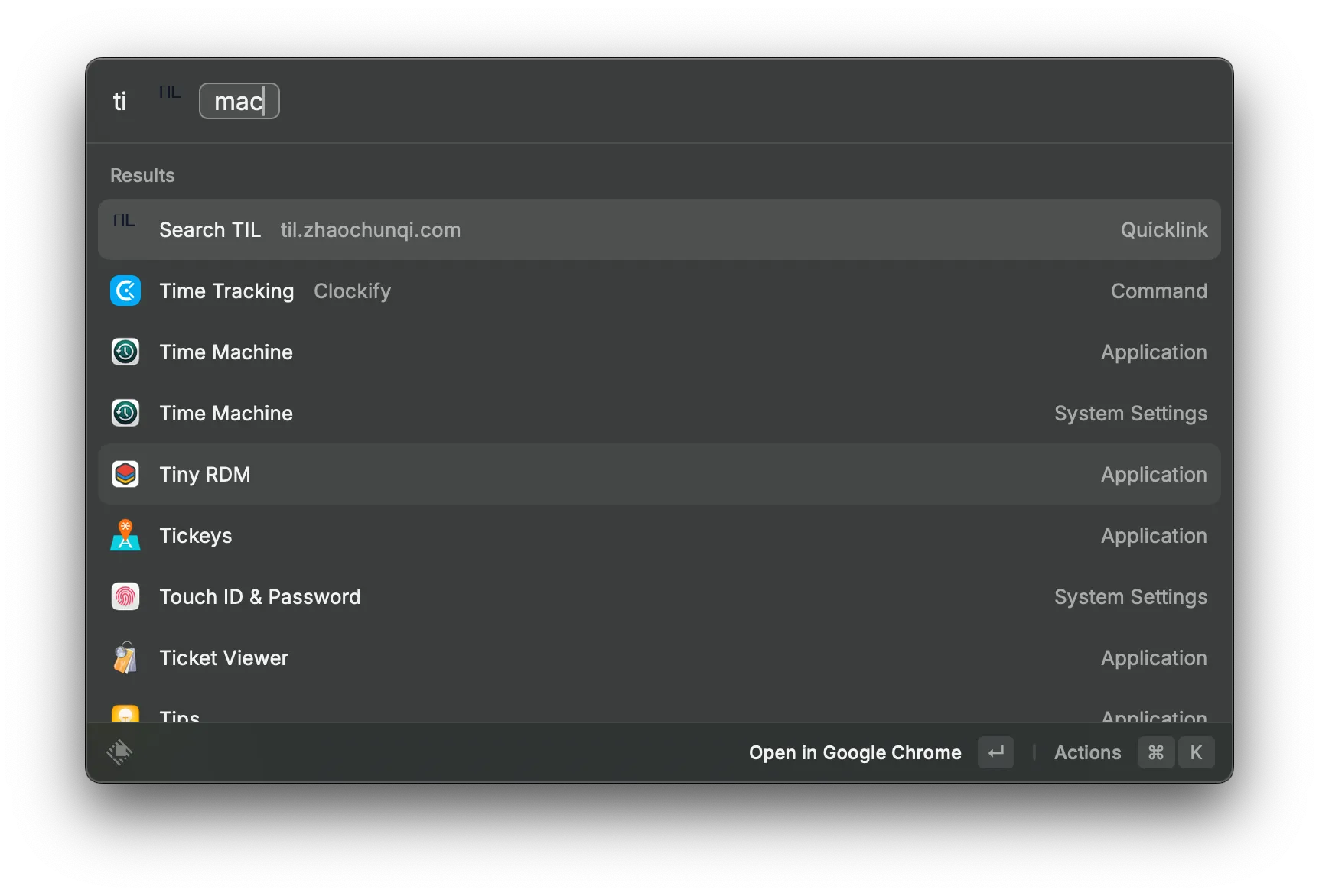 quicklink raycast
